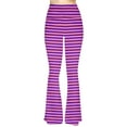 thumbnail image 6 of Zpanxa Yoga Pants Women, Women Tight Fitting Hip Hugging Shapewear Striped Flared Pants Yoga Pants Purple F XL, 6 of 7