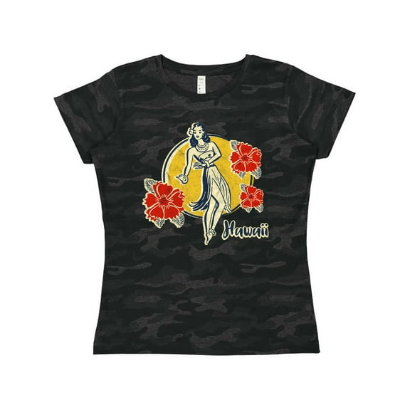 Inktastic Retro Hula Girl Women's T-Shirt