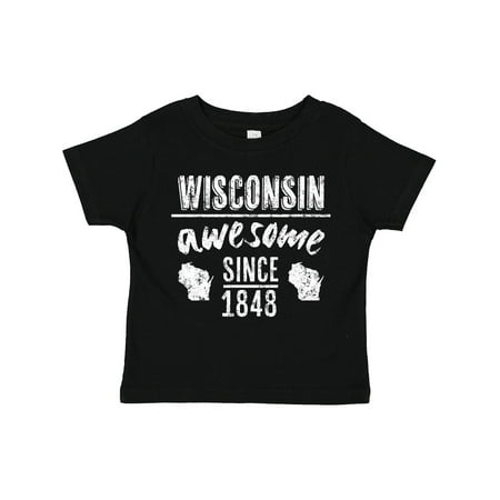 

Inktastic Wisconsin Awesome Since 1848 Gift Toddler Boy or Toddler Girl T-Shirt