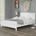 thumbnail image 2 of SYNGAR Full Size Bed Frame with Headboard, Platform Bed Frame Solid Wood with Headboard, White, LJ2095, 2 of 7