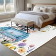 thumbnail image 5 of Animals Flowers 5'x8' Area Rug for Living Room, Weeping Spring Floral Elegant Pastoral Washable Non-Slip Rugs for Bedroom Nursery Dining Room, Low-Pile Kitchen Carpet Large Entryway Rugs, 5 of 9
