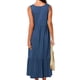 thumbnail image 5 of Lucakuins, vestidos midi de verano para mujer, moda de vacaciones, cuello en V, color sólido, sin mangas, playa, vestido acampanado Lucakuins moda, 5 of 6