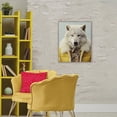thumbnail image 3 of Stupell Industries Snow Wolf Yellow Jacket Gray Framed Giclee Art, design by Ray Powers, 3 of 9