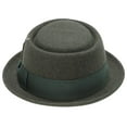 thumbnail image 3 of Montique Men's Hunter Soft Rabbit Wool Snap Brim Pork Pie Teardrop Dent Hat H52, 3 of 4