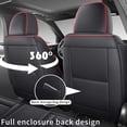 thumbnail image 3 of Fit for ACURA TL 2009 Seat Cover, Black and Red Trim Car Seat Covers, Leather Full Set of 5 Seats With Lumbar Support Beautify Interior, Upgrade the Car's Interior, 3 of 9