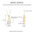 thumbnail image 4 of Rosec Jewels Lab Created Diamond Pendant with Chain - Oval, 1 Ct, EF-VS Quality Certified, 18K Yellow Gold, 4 of 6