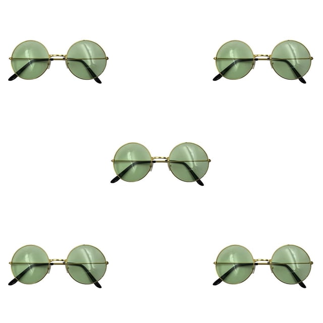 Soidarity Sun Eyewear Chic Sunshade Retro Gafas de sol Fiesta de baile al aire libre Estilo novedoso de moda para mujeres Golden, Green Dorado,Verde 5piezas Soidarity CBP251938