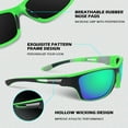 thumbnail image 4 of Sunier Sports Polarized Sunglasses for Cycling Driving Fishing 100% UV Protection, 4 of 6