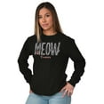 thumbnail image 4 of Meow Forever Cat Lover Sassy Stripes Women's Long Sleeve T Shirt Brisco Brands S, 4 of 5