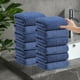 thumbnail image 1 of 12 juegos de toallas de baño para el baño, toallas gruesas absorbentes para el hogar, lavar la cara, regalo - Azul, 1 of 5
