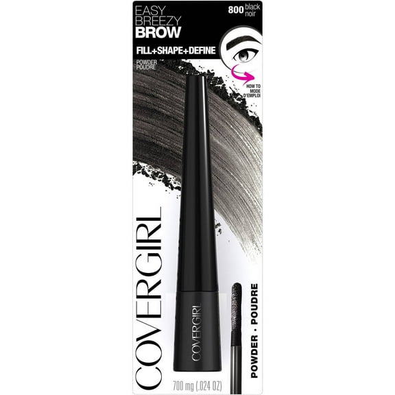COVERGIRL Easy Breezy Brow Fill   Shape   Define Powder Eyebrow Makeup, Black