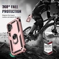 thumbnail image 5 of for Galaxy A13 4G Case, Samsung A13 4G Case with HD Screen Protector, Military-Grade Ring Holder Stand Car Mount 15ft Drop Tested Shockproof Cover Phone Case for Samsung Galaxy A13 4G, Rose Gold, 5 of 14