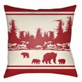 thumbnail image 6 of Lodge Cabin Woodland Tan and Beige 20 x 20 In. Pillow with Poly Fill, 6 of 7