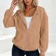thumbnail image 4 of Neewe Hoodies Shirts for Women Early Fall Long Sleeve Tops Plain Outfits Tops Fashion Full Zip Tees 2025, 4 of 7