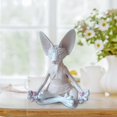 thumbnail image 1 of Estatuillas de gatos Estatua de meditación de Buda Yoga Animal Gatos Arte Escultura Decoración, 1 of 3