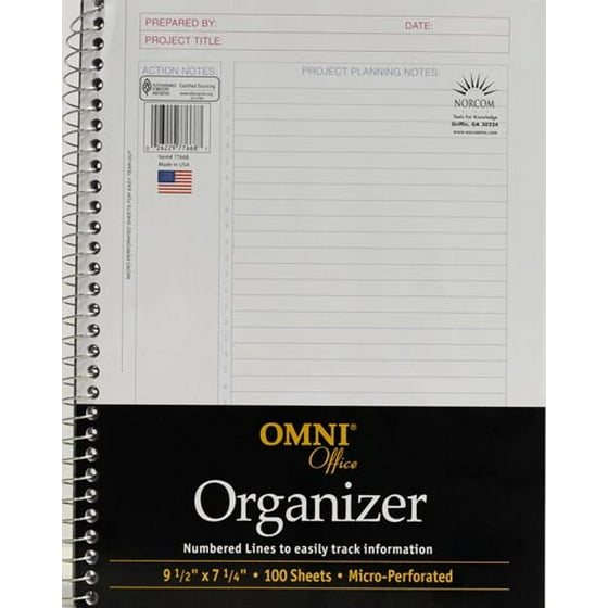 Omni Office 100 Page Premium Organizer 9 5 X 7 25 Com
