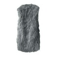 thumbnail image 5 of qolati Womens Faux Furs Vest Jackets Winter Warm Mid-Length Coat Fluffy Shaggys Sleeveless Jacket Fashion Casual Fuzzy Outerwear, 5 of 5