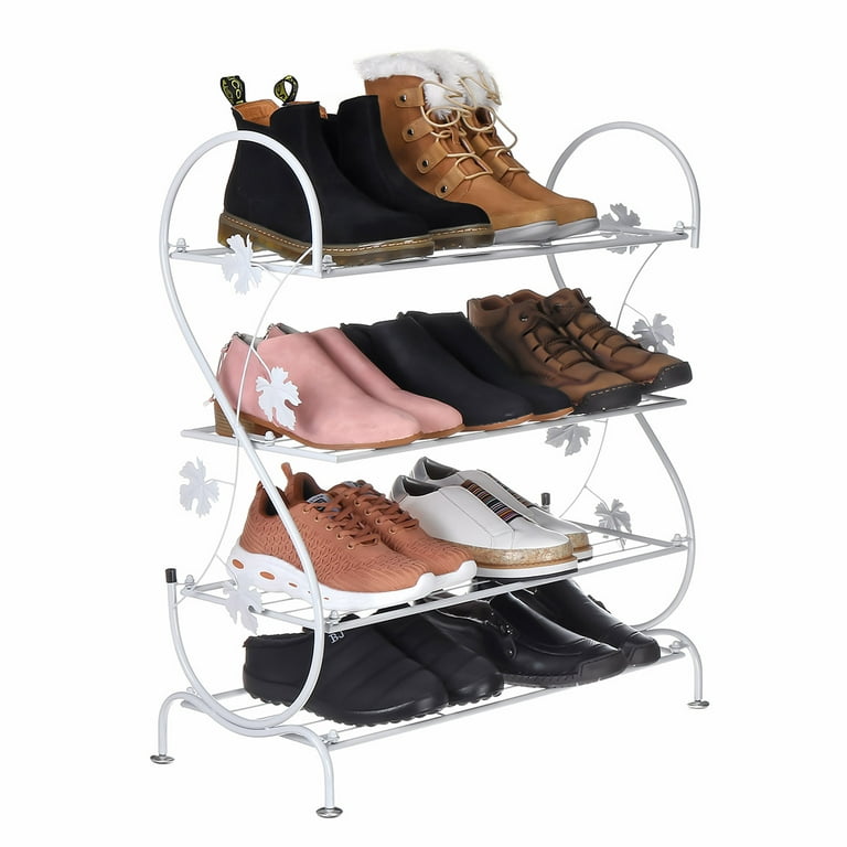 Shoe Rack, Stackable Storage Bench Closet, Bathroom, Kitchen, Entry Organizer, 4 or 6-Tier Space Saver Shoe Rack by Everyday Home