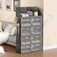 thumbnail image 2 of Zapatero Modular con Cubierta, 8 Niveles, Organizador de Zapatos o Sneakers, Incluye Manijas, Ganchos, Cierre Tipo Click, 4 Niveles de Almacenamiento, Mueble Organizador, Estante Zapatera, 2 of 9