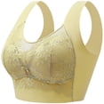 thumbnail image 2 of Chaleco envolvente de encaje en la espalda, hermoso, sin aros de acero, copa fija, sujetador anti-caminar, sin costuras, de gran tamaño, 2 of 2