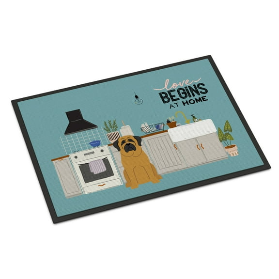Mastiff Kitchen Scene Indoor or Outdoor Mat 18x27 CK7722MAT