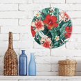 thumbnail image 7 of Coolnut Tropical Floral Round Wall Clock, 9.84 inch Silent Wall Clock for Bedroom, Bathroom, Office, Living Room Home Decor, 7 of 7