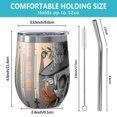 thumbnail image 5 of 12oz Stemless Wine Tumblers Spooky Halloween Scene Pattern Vacuum Insulated Stainless Steel Travel Tumbler Cups Mug with Lid and Straw for Champaign,Cocktail,Beer with Cleaning Brush, 5 of 5