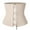 #2 Beige Zipper + Inner Hook, variant on QRIC Women's Underbust Latex Sport Girdle Waist Trainer Corsets Boned Body Shaper