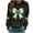 06 Black, variant on YueHuiYing Women's Oversized Hoodless Sweatshirt with Clover Print Crew Neck Long Sleeve St. Patrick's Day Fashion Top