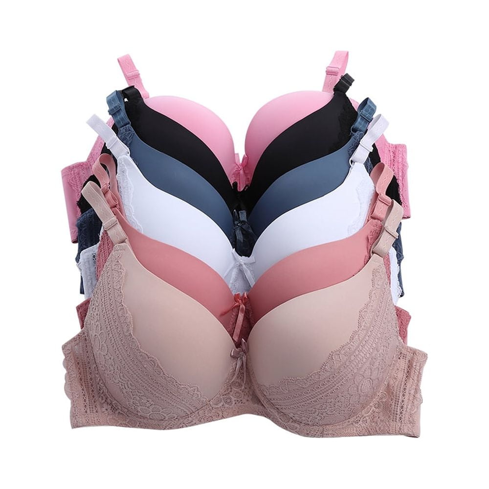 Women Bras 6 pack of Pushup Bra B cup C cup D cup DD cup Size 38B (S6670)