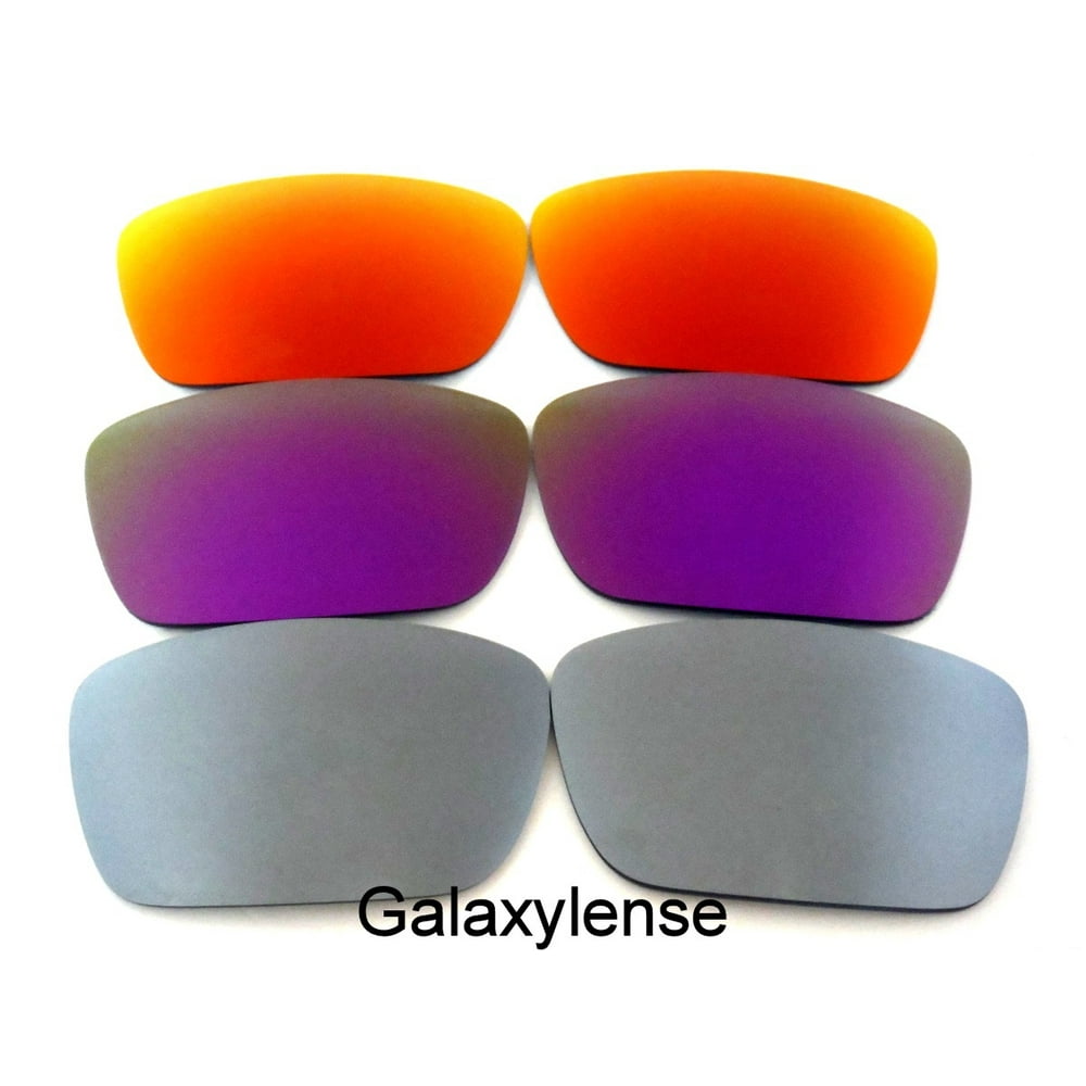Galaxy Replacement Lenses for Oakley Fuel Cell Red, Purple & Silver