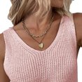 thumbnail image 3 of Camisetas sin mangas de punto con cuello en V, sin mangas, Color puro y elegante, suéter para mujer amigable con la piel, chaleco para fiesta, salida de compras, 3 of 6