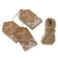 thumbnail image 1 of 50 X Flor de Encaje de Papel Kraft Soledad Etiquetas de Agradecimiento, 1 of 8