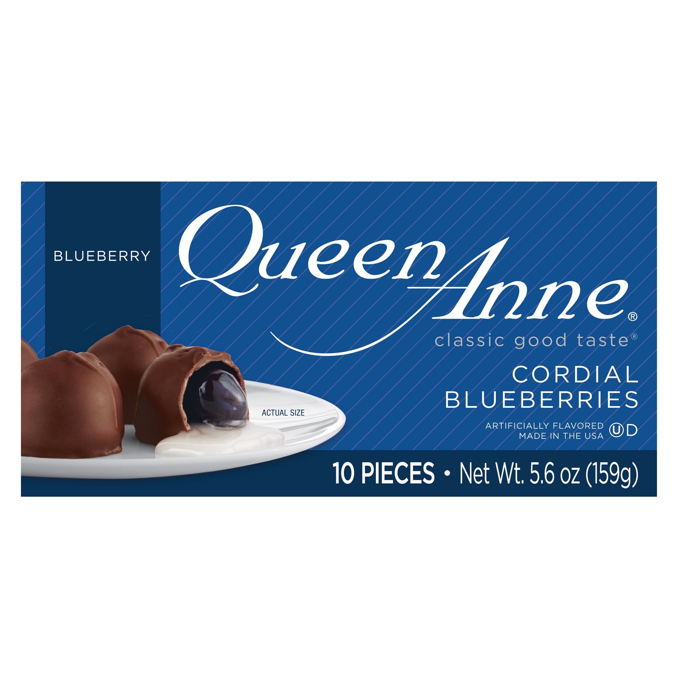 (2 pack) Queen Anne Milk Chocolate Cordial Blueberries, 5.6 oz, 10 Pieces