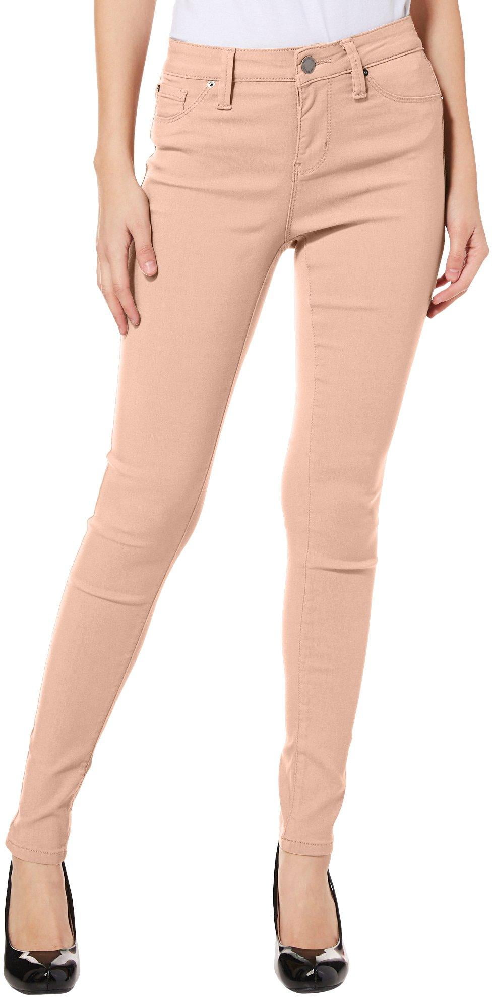 YMI - YMI Juniors Solid Hyperstretch Skinny Pants Large Tropical peach orange - Walmart.com