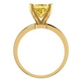 thumbnail image 4 of 2 ct Princess Cut Simulated Yellow Diamond Solitaire 18K Yellow Gold Womens Engagement Ring, 4 of 5