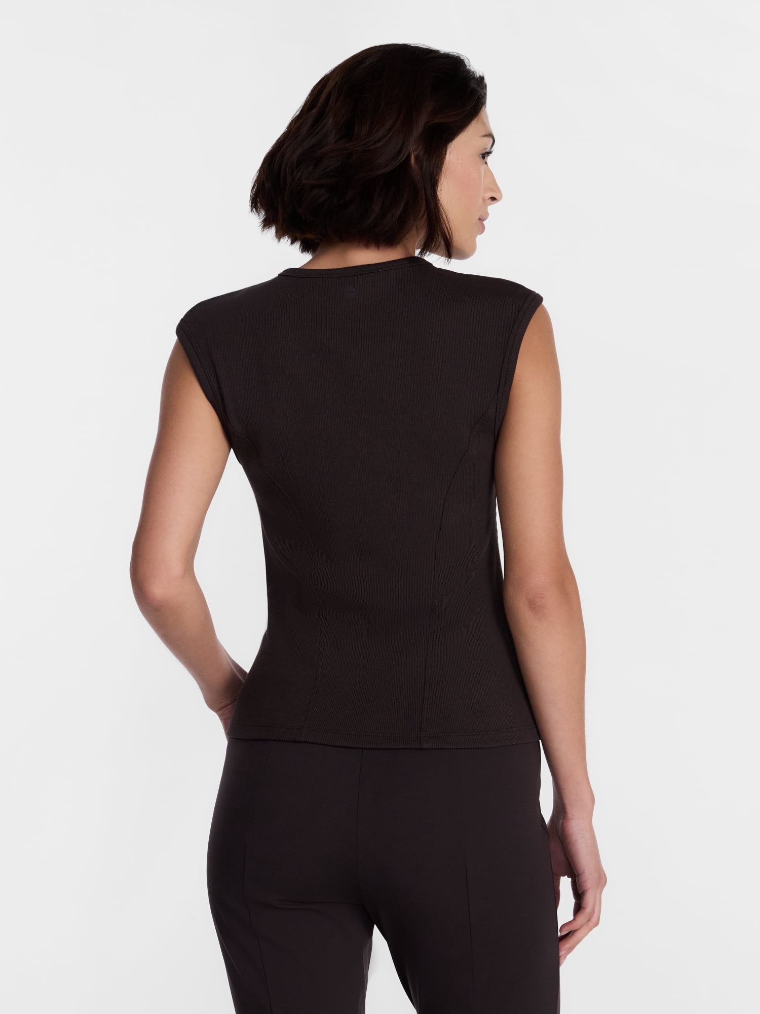 Avia Women's Ribbed Top with Cap Sleeves, Sizes XS-XXL