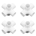 thumbnail image 4 of 10 piezas de accesorios de tubería de 6 vías, conector de codo de esquina de tubería de plástico PVC de 20 mm de diámetro interior, blanco, 4 of 14