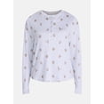 thumbnail image 6 of Joyspun Women's Cozy Lounge Collection Hacci Long Sleeve Henley Sleep Top, Sizes XS to 3X, 6 of 6