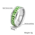thumbnail image 2 of PAMTIER Men's 8mm Stainless Steel Simple Classic Moon Star Wedding Luminous Ring Personalized Couple Starry Sky Band Glow in The Dark Silver Size 8, 2 of 4