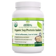 Herbal Secrets USDA Certified Organic Soy Protein Isolate - 2lbs - Unflavoured - Rich in Isoflavones - Low in Carbs* Supports Cardiovascular Health and Overall Health*