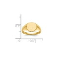 thumbnail image 5 of 14K Yellow Gold Ring Band Signet 9.5x10.5mm Open Back, Size 6, 5 of 5