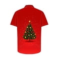 thumbnail image 3 of Men's Christmas Shirt Xmas Short Sleeve Shirts Novelty Santa Claus Printed Shirt Casual Button Down Blouse Christmas Tree Sweatshirt Funny Xmas Hawaiian Shirts Party Holiday Festive Tops, 3 of 4