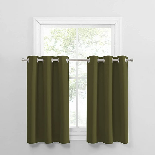 Window Curtain Tiers 42 By 36 Inches, 36 Length Blackout Curtains