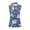 Blue-Floral, variant on Whosucclay Cow Sunflower Pattern Sleeveless Golf Shirts Womens Golf Shirt for Ladies, Anti Shrink Half Zip for Athletic Tennis Hiking
