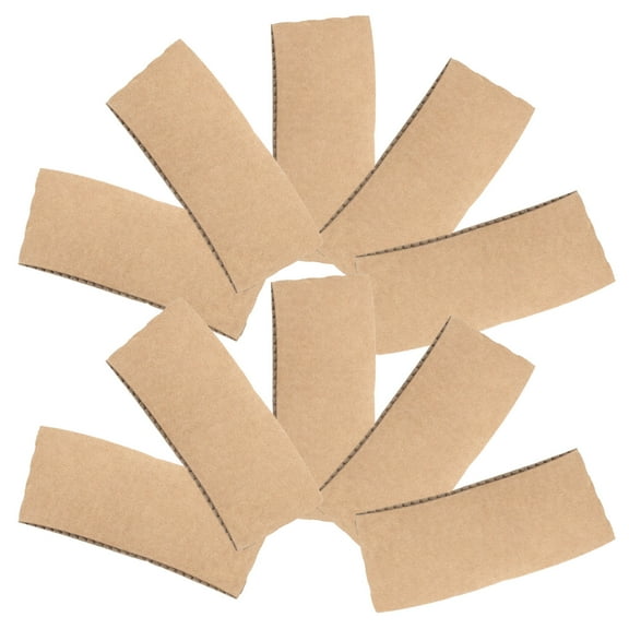 FUEENIRVA 100Pcs Simple White Card Design Coffee Cup Sleeves Protective Insulator for Home Use