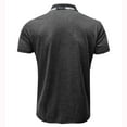thumbnail image 4 of Tdoqot Mens Shirts- Summer Fashion Short Sleeve Casual with Pockets Polo Shirt Dark Gray Size XXL, 4 of 6