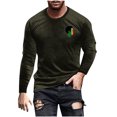 thumbnail image 2 of Blusas y camisas de manga larga con cuello redondo para hombre, blusa con estampado de liberación, de manga larga y cuello redondo, blusa para hombre., 2 of 5