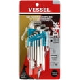 thumbnail image 2 of Llave Allen con Punta de Bola VESSEL Juego Compacto de 9 Piezas, 2 of 3