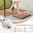 thumbnail image 6 of GVN Waterproof HIPS Bath Spa Shower Mat with Non Slip Foot Pads-Brown, Shower Bench for Indoor, 6 of 9
